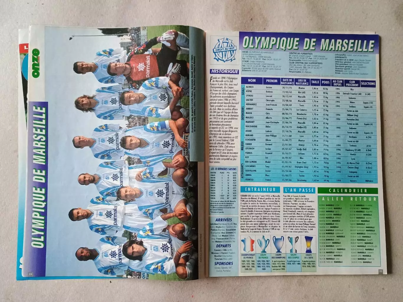 Onze mondial HS n. 24/1996- неполный 2