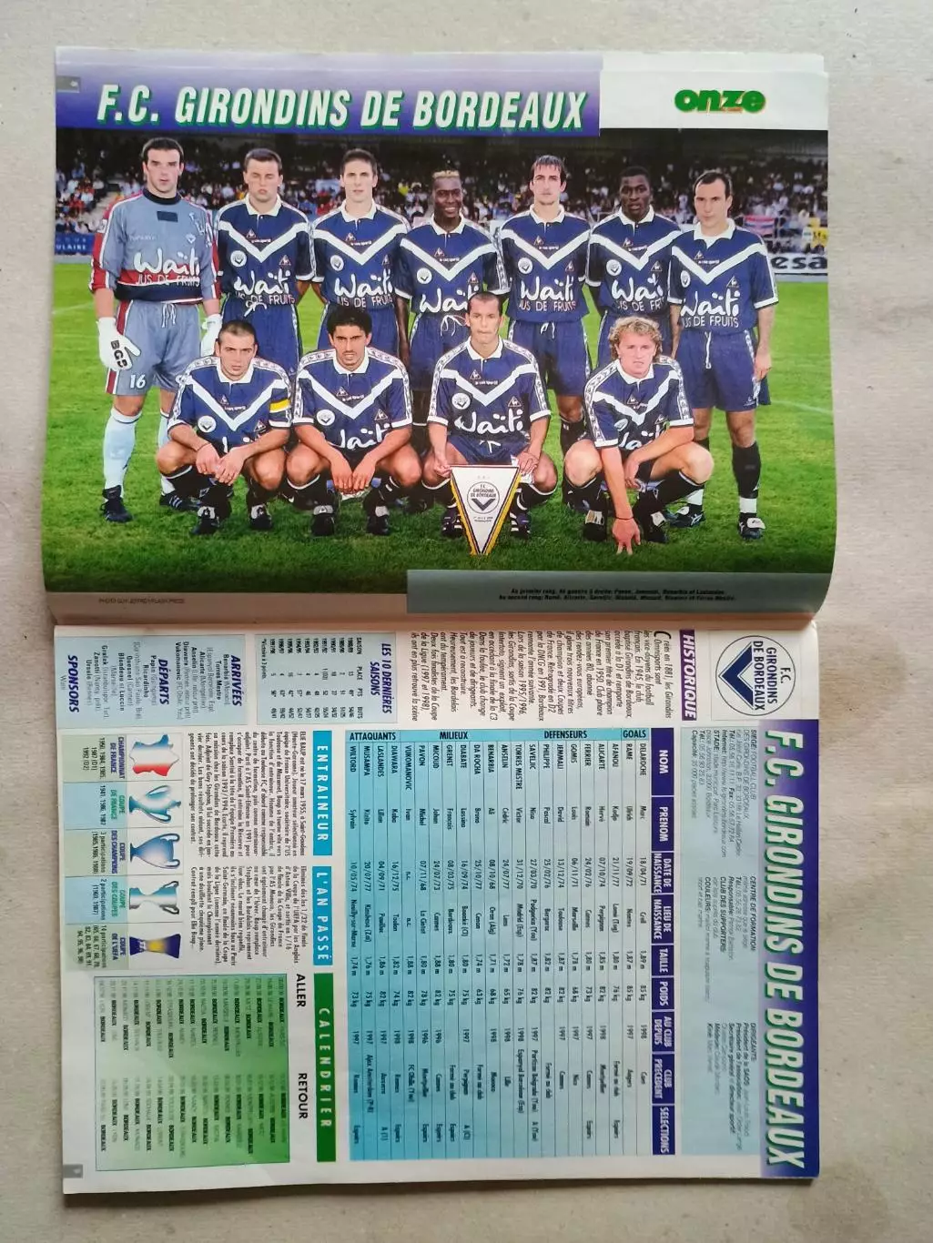 Onze mondial HS n. 29/1998- неполный 2