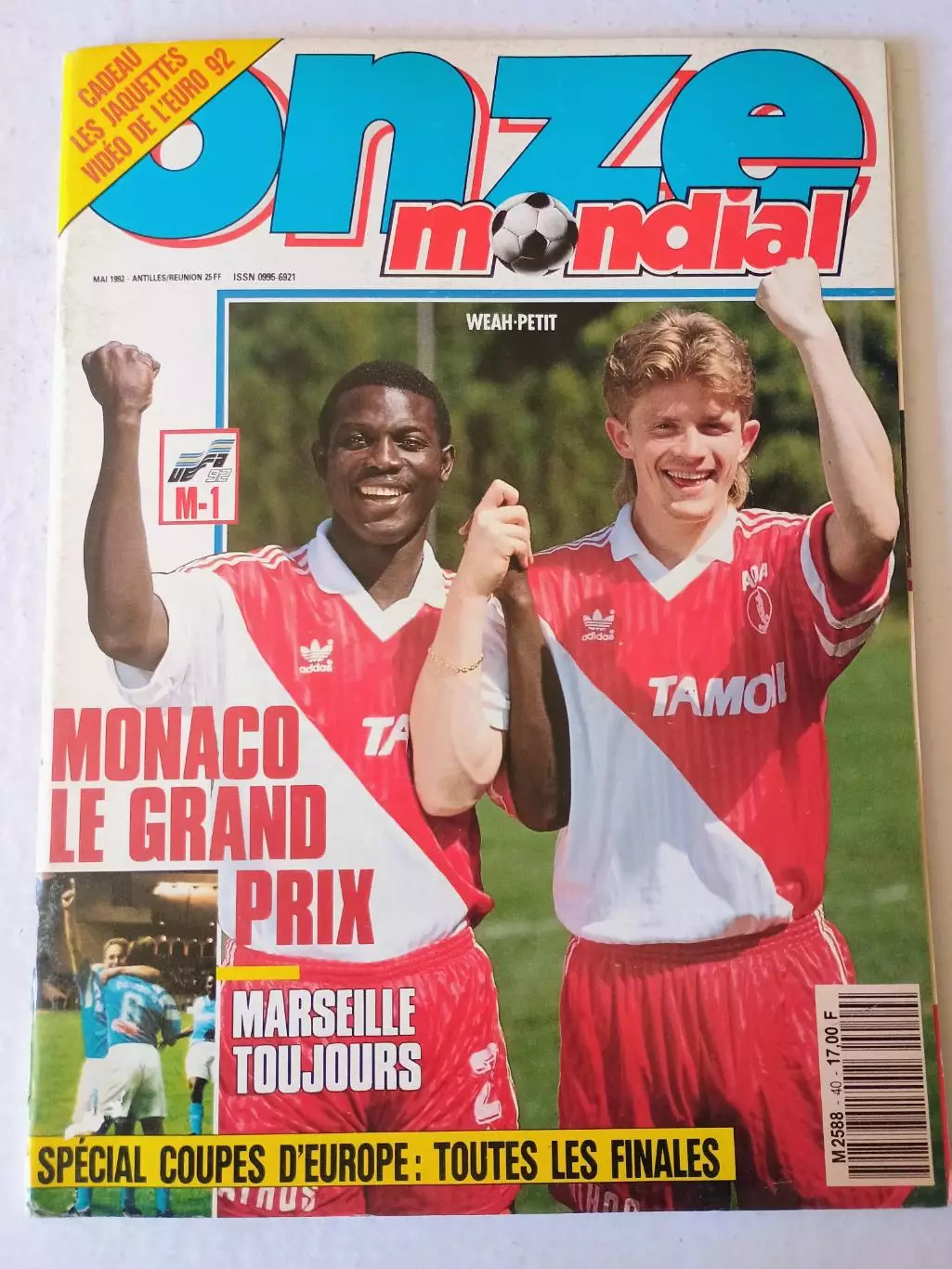 Onze mondial n.40/ 1992-Отсутствуют карты Onze