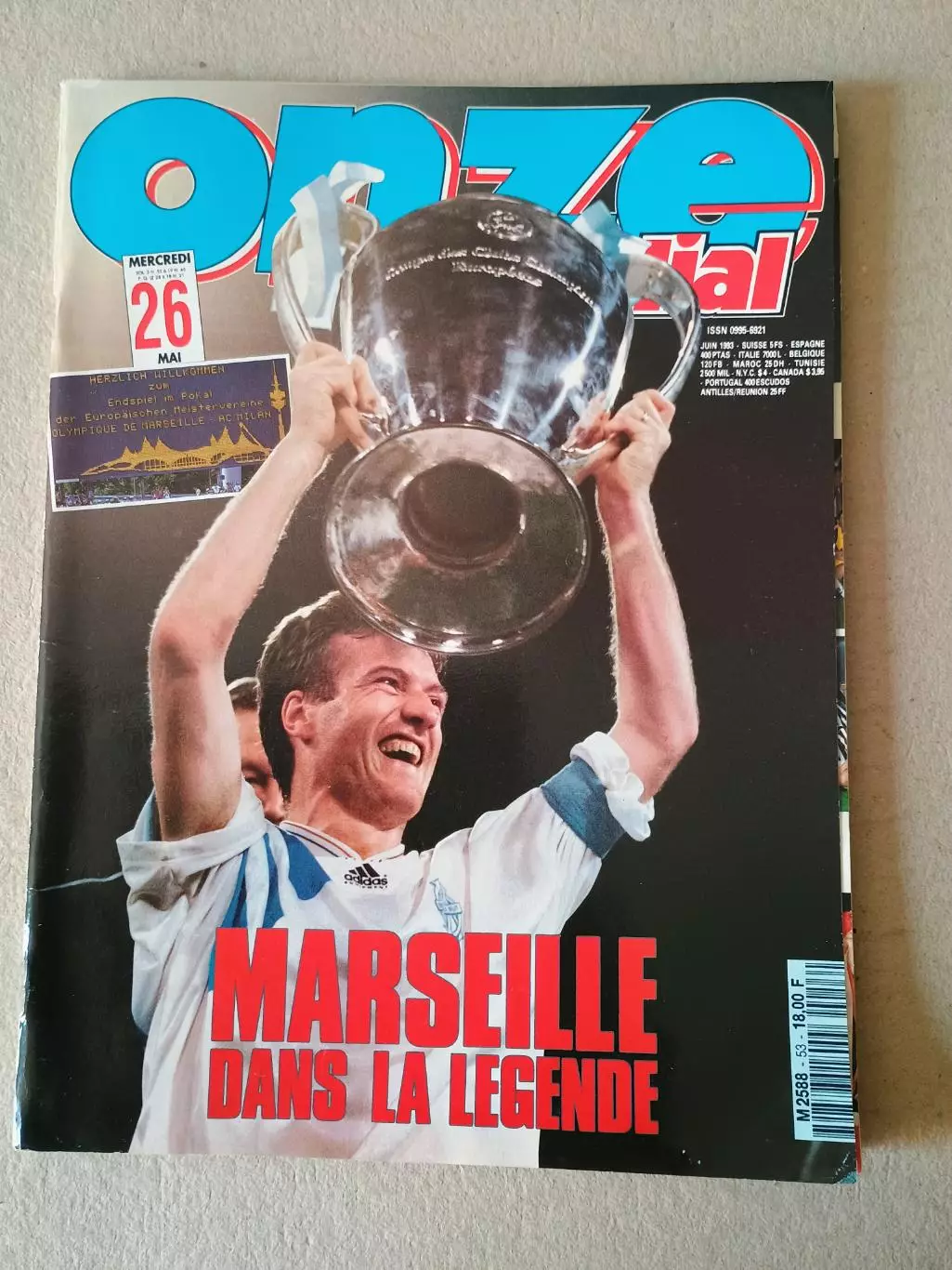 Onze mondial n.53/ 1993 -отсутствует плакат A2.