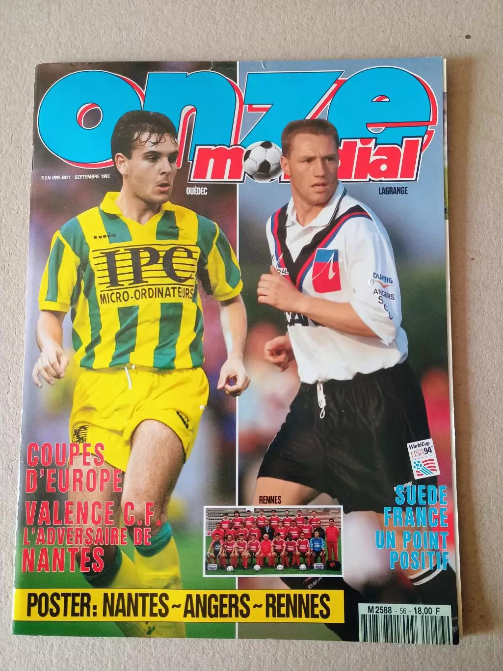 Onze mondial n.56/ 1993 -отсутствует плакат A2..
