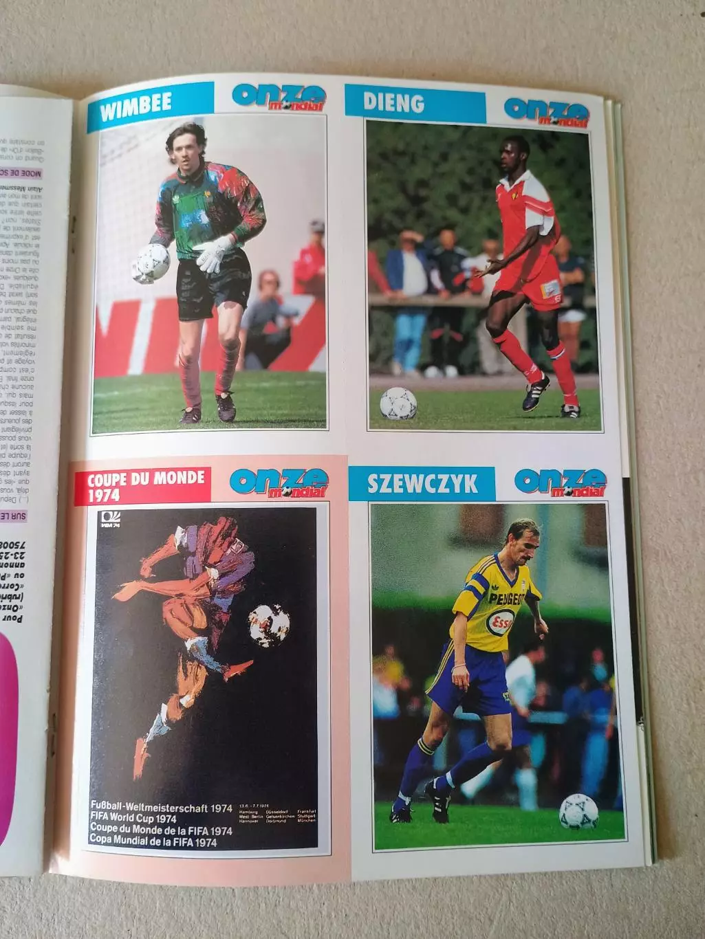 Onze mondial n.62/1994 -отсутствует плакат A2.. 2