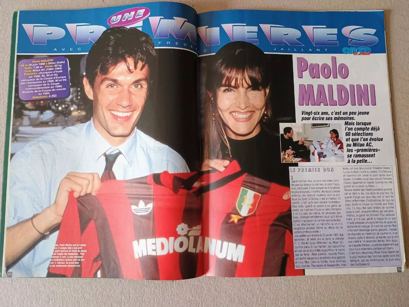 Onze mondial n.73/ 1995-Отсутствуют карты Onze + poster A2 2