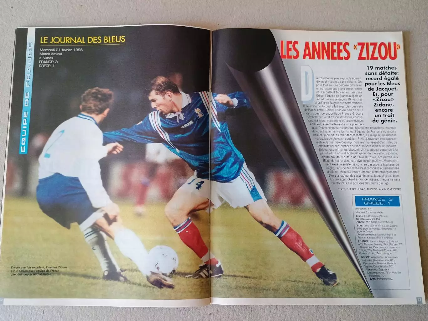 Onze mondial n.86/ 1996-Отсутствуют карты Onze + poster A2 1