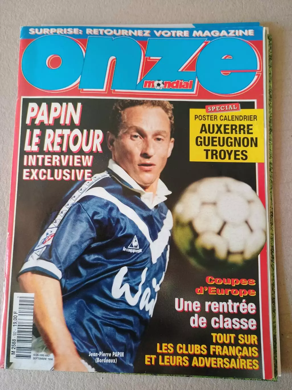 Onze mondial n.92/ 1996-Отсутствуют карты Onze + poster A2