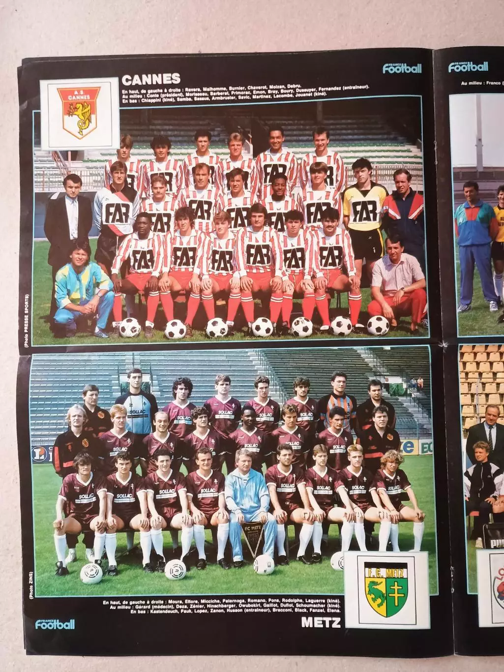 France Football - 13 команд 1-й лиги сезона 1987/88 3