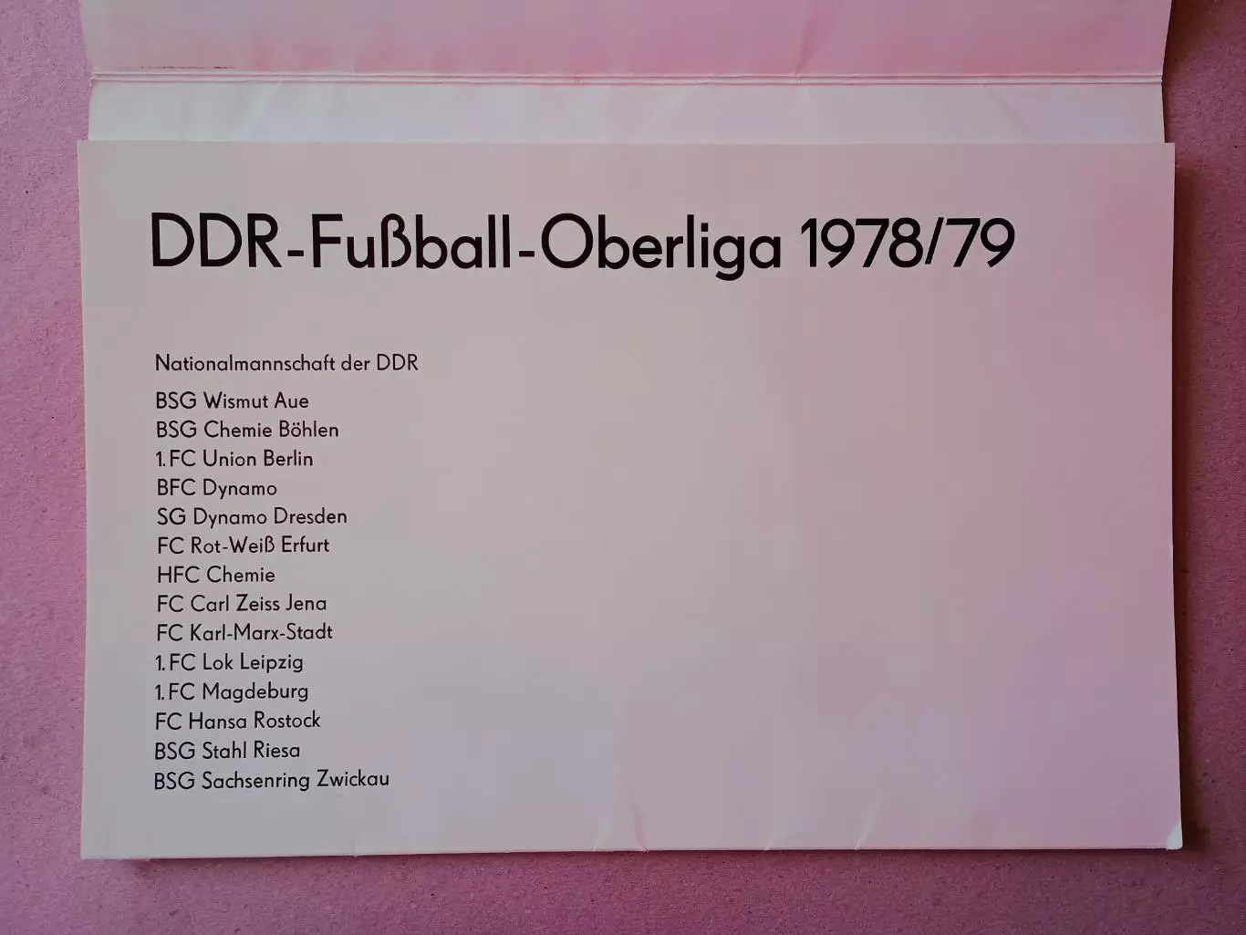 DDR Oberliga 1978/79 1