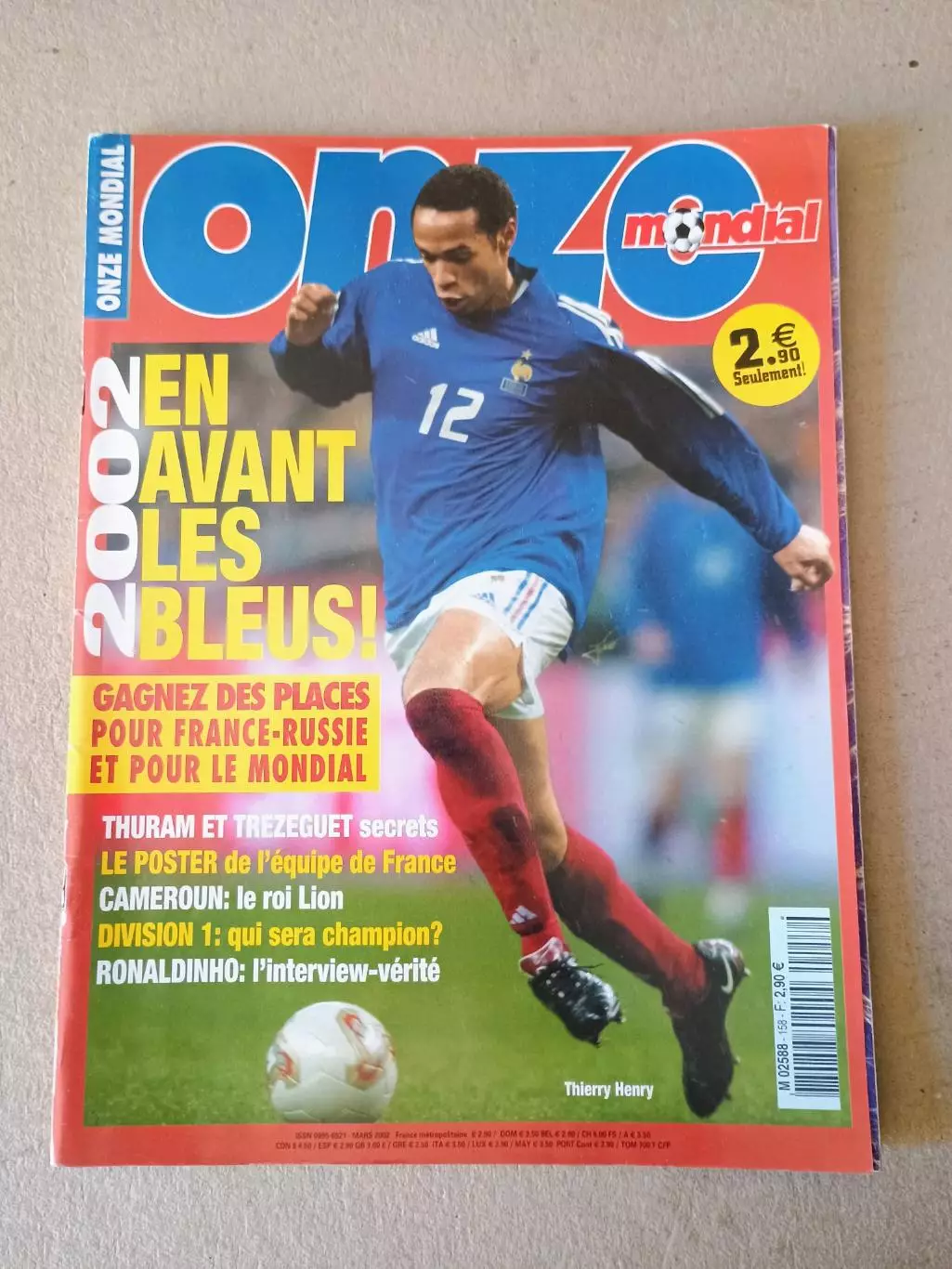 Onze mondial n.158/ 2002 -Отсутствуют карты Onze.