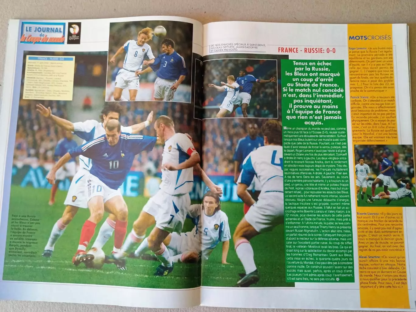 Onze mondial n.160/ 2002 -Отсутствуют карты Onze + poster A2.. 2