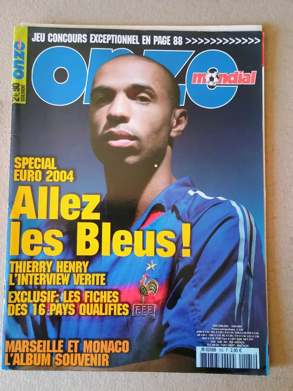 Onze mondial n.185/ 2004 -Отсутствуют карты Onze.