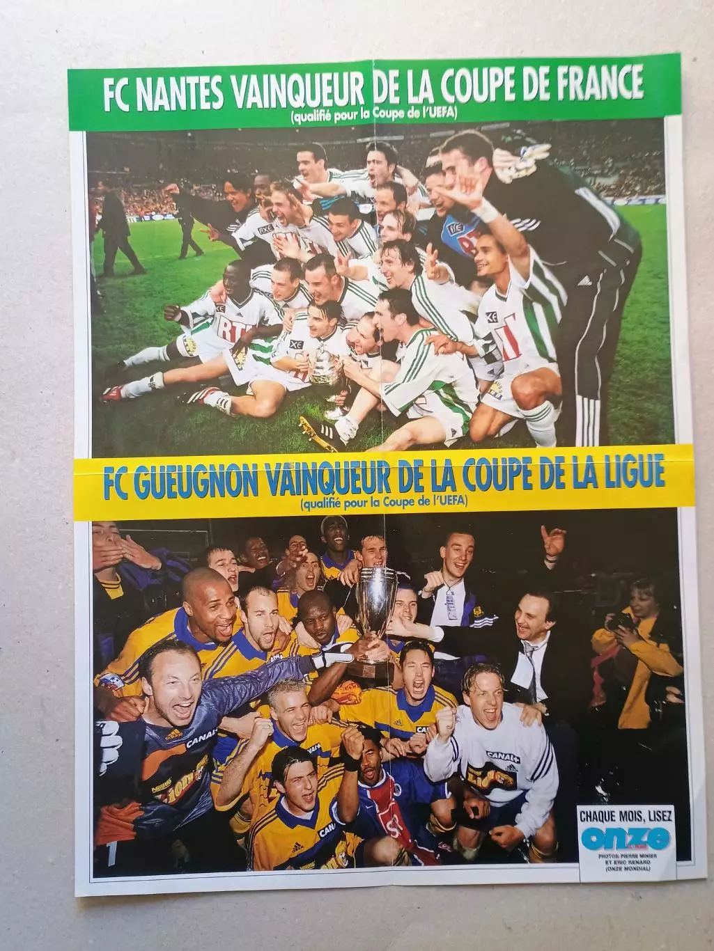 Poster A2- Nantes,Gueugnon,Monaco,PSG,Lyon