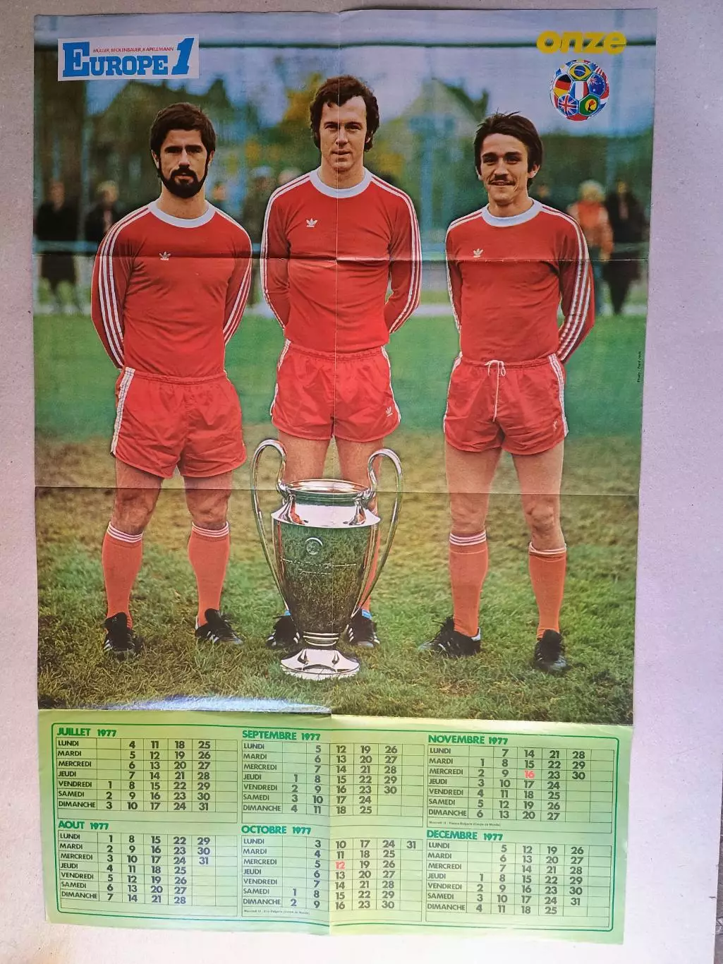 Poster A1- Muller,Beckenbauer,Kapellmann,Recheteau,Piazza,Curkovic