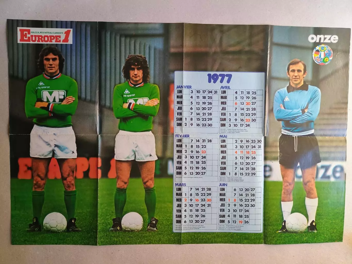 Poster A1- Muller,Beckenbauer,Kapellmann,Recheteau,Piazza,Curkovic 1