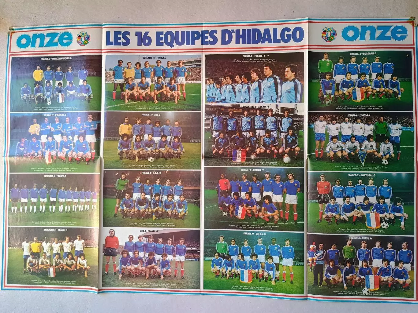 Poster A1- France,Platini- поврежденные углы плаката