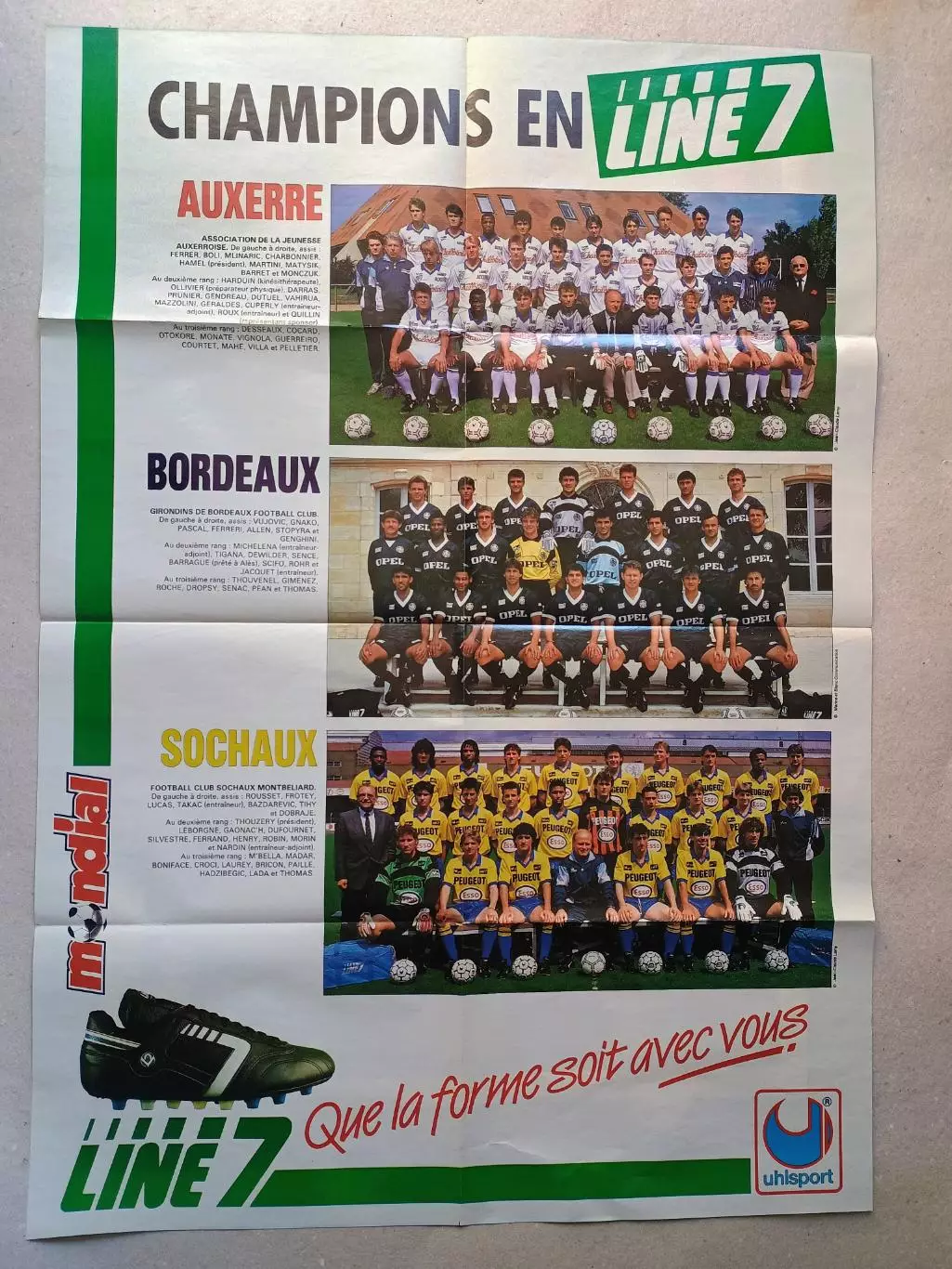 Poster A1 - Auxerre, Bordeaux,Sochaux,Bats