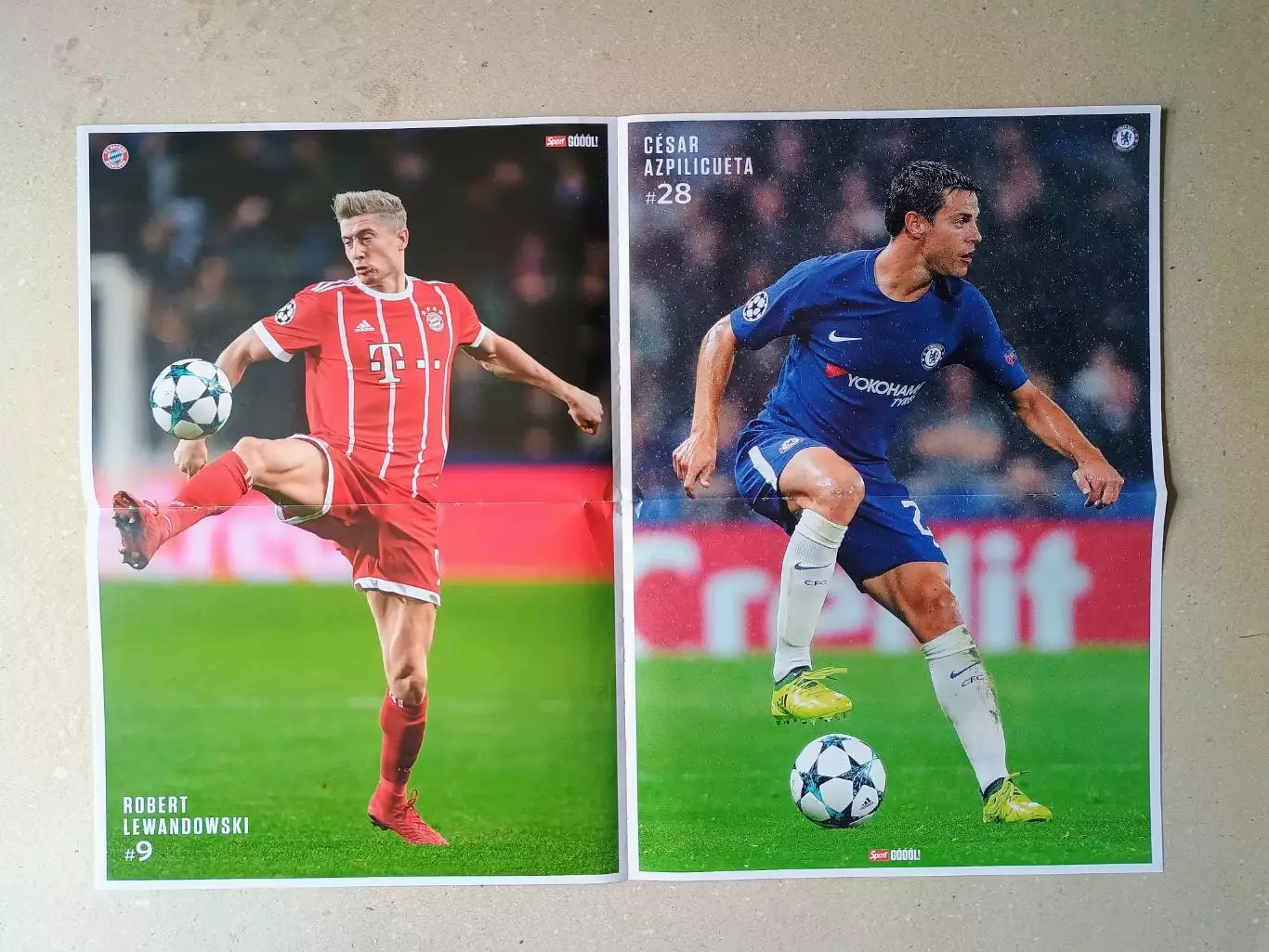 Poster A2- De Bruine,Cavani,Lewandowski,Azpilicueta 1