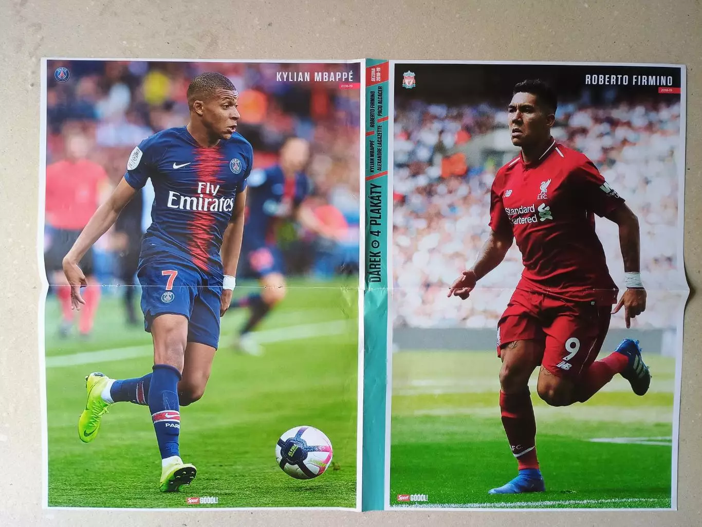 Poster A2- Mbappe,Firmino,Lacazette,Alcacer