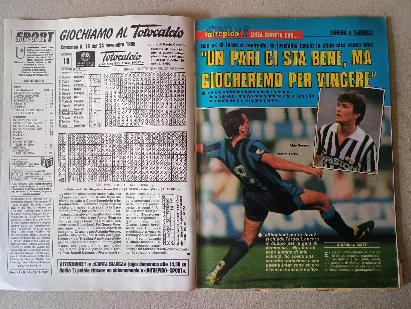 Sport Intrepido 48/1985 - Страницы 51-54 отсутствуют. 1