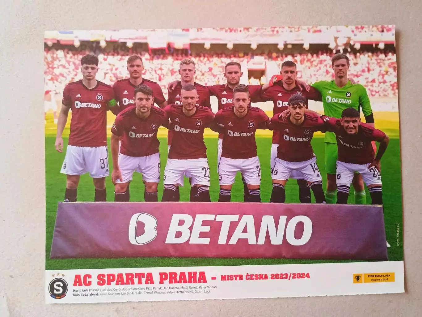 Плакат А4- Sporting Lisabon, Sparta Praha 1