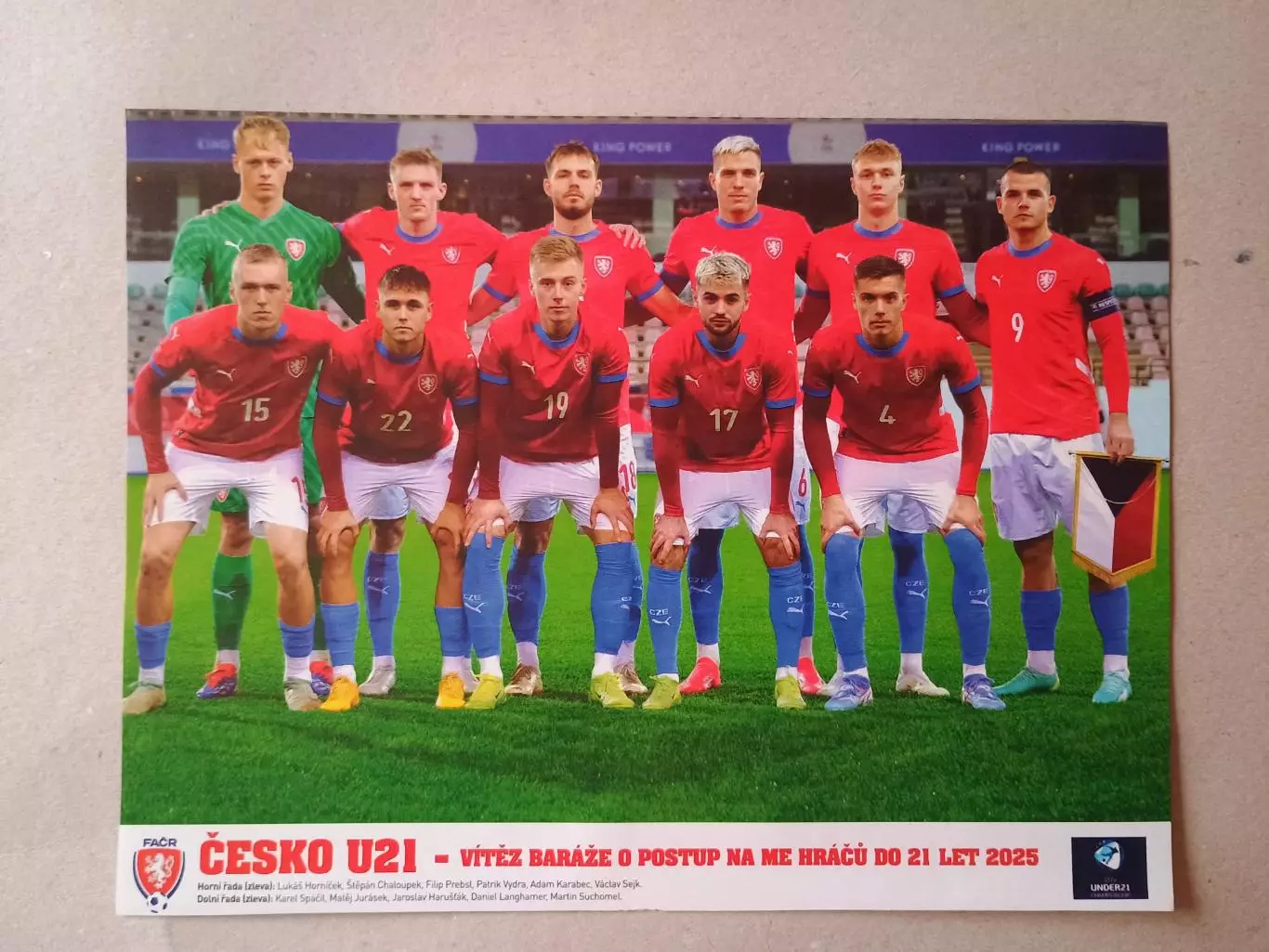 Плакат А4- Czechia U-21