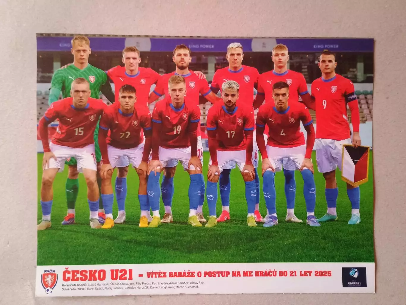 Плакат А4- Czechia U-21