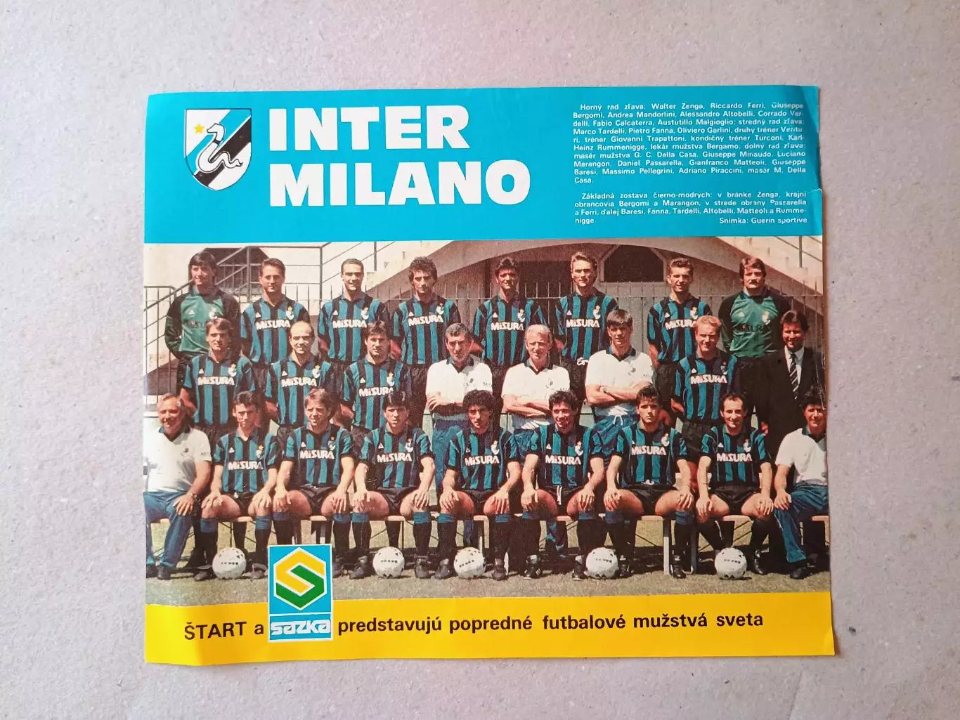 Плакат из журнала ,,Start- Inter Milano