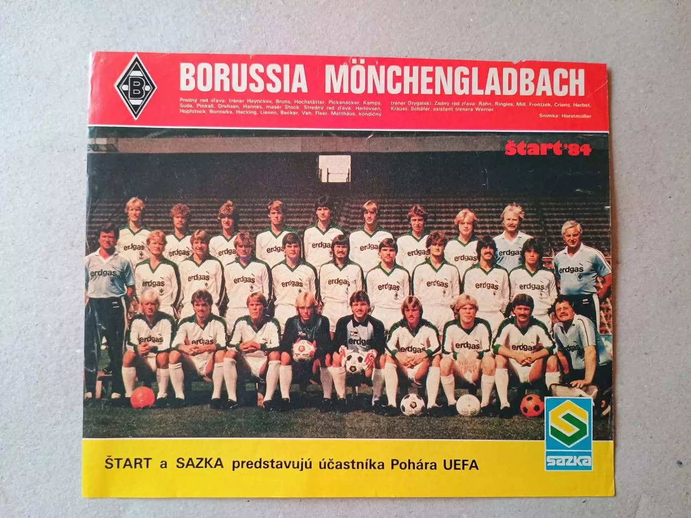 Плакат из журнала ,,Start- Monchengladbach