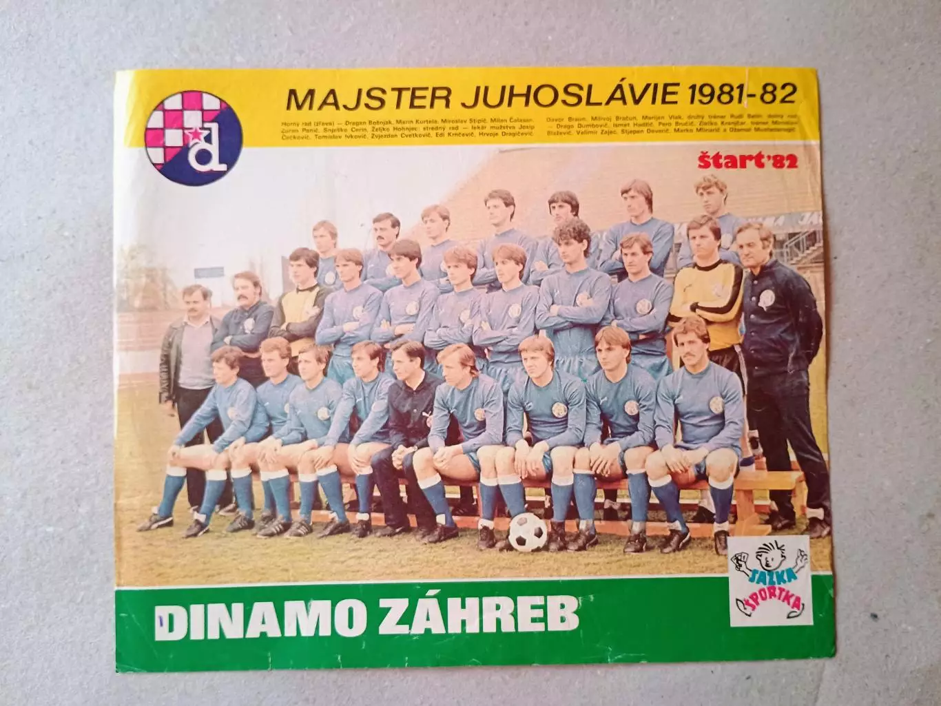 Плакат из журнала ,,Start- Dinamo Zagreb