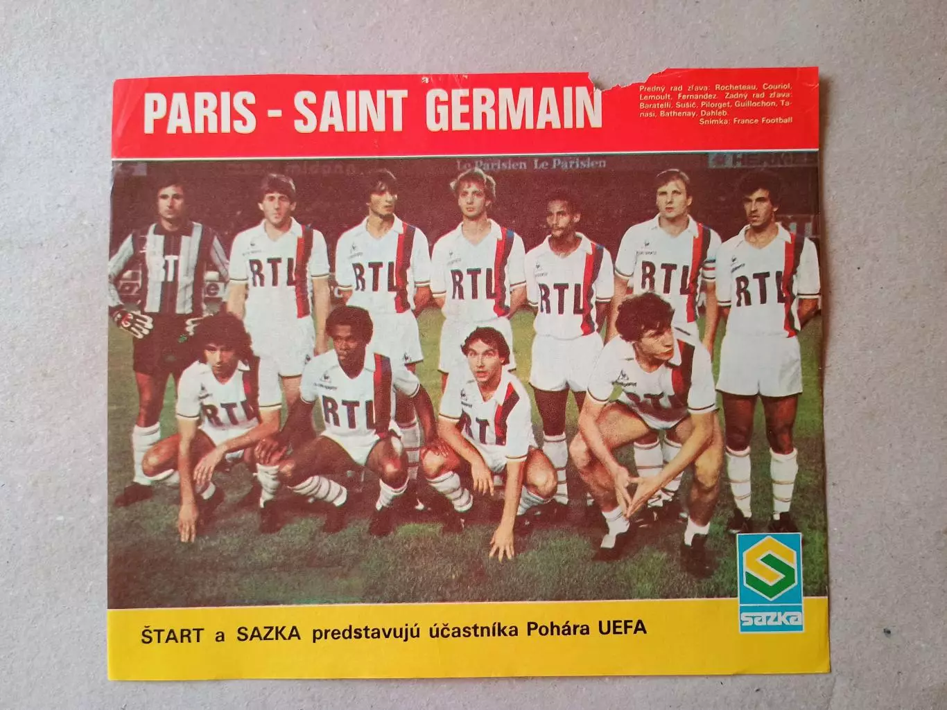 Плакат из журнала ,,Start- PSG
