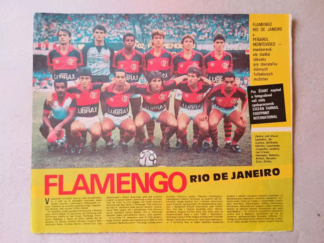 Плакат из журнала ,,Start- Flamengo
