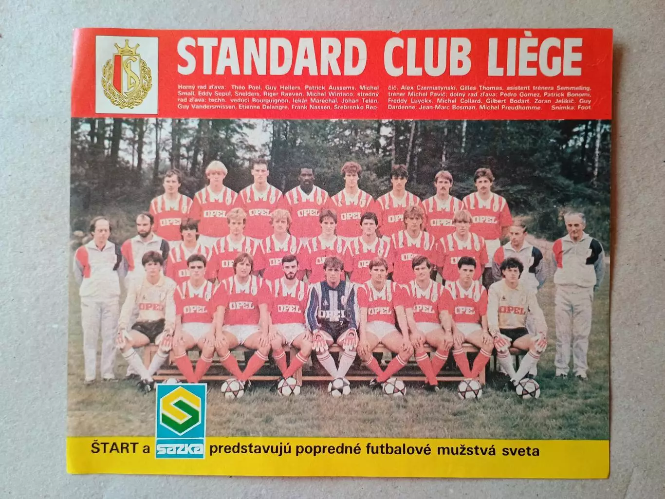 Плакат из журнала ,,Start- Standard Liege