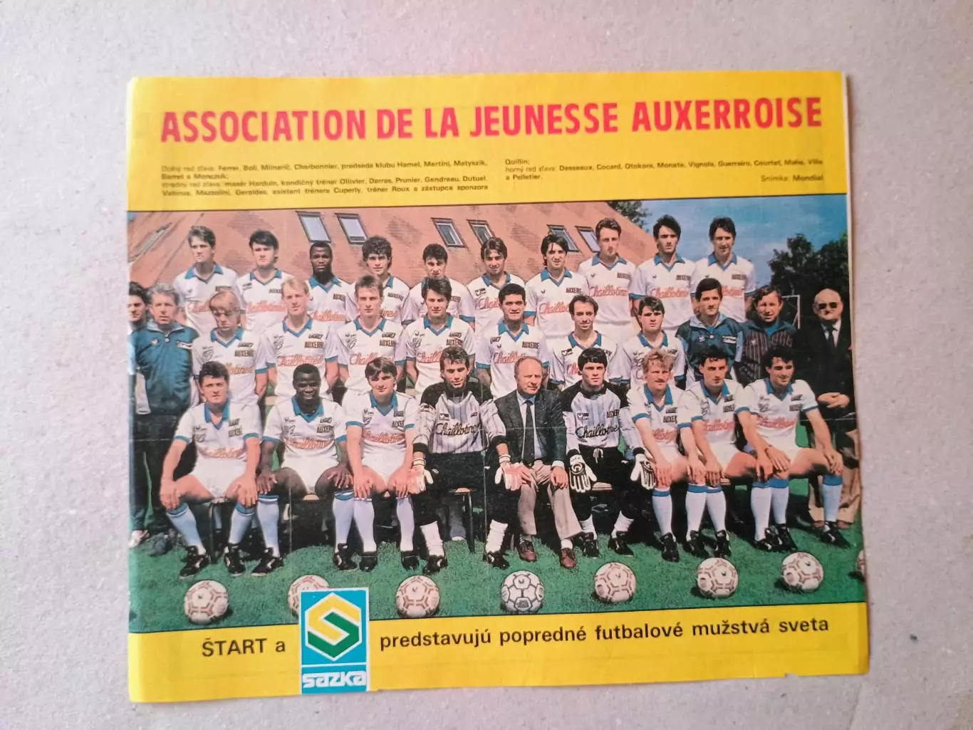 Плакат из журнала ,,Start- Auxerre