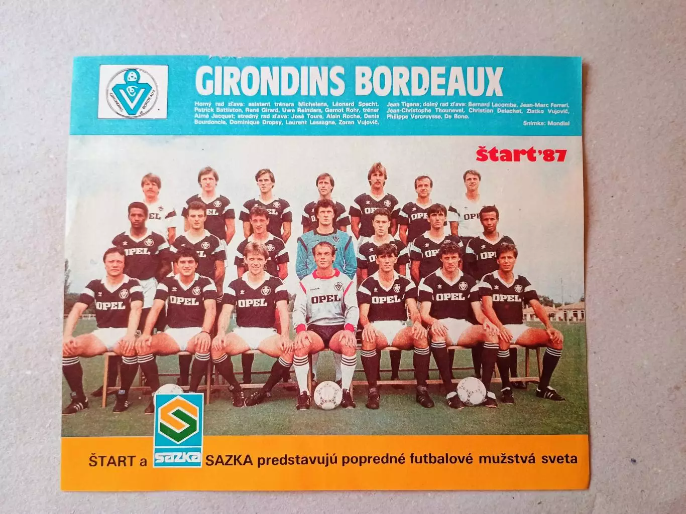 Плакат из журнала ,,Start- Bordeaux