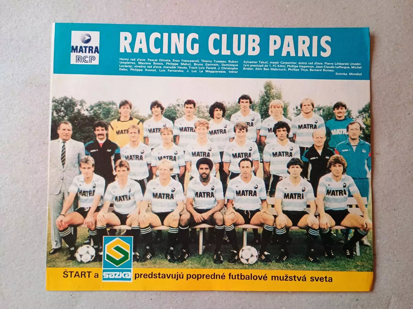 Плакат из журнала ,,Start- Racing Paris