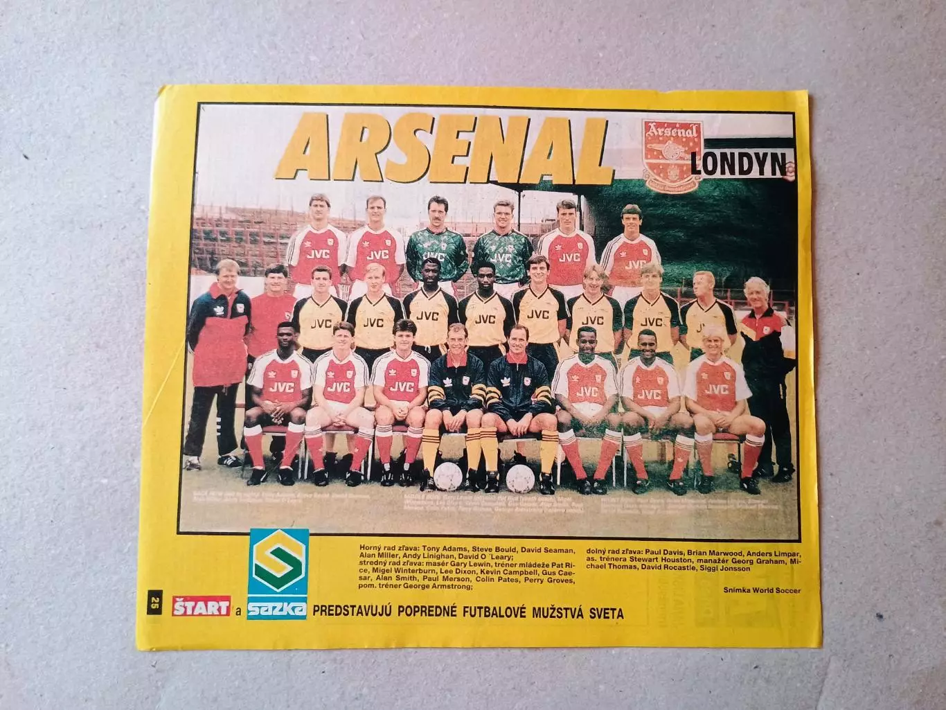 Плакат из журнала ,,Start- Arsenal