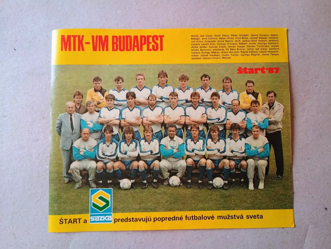 Плакат из журнала ,,Start- MTK Budapest