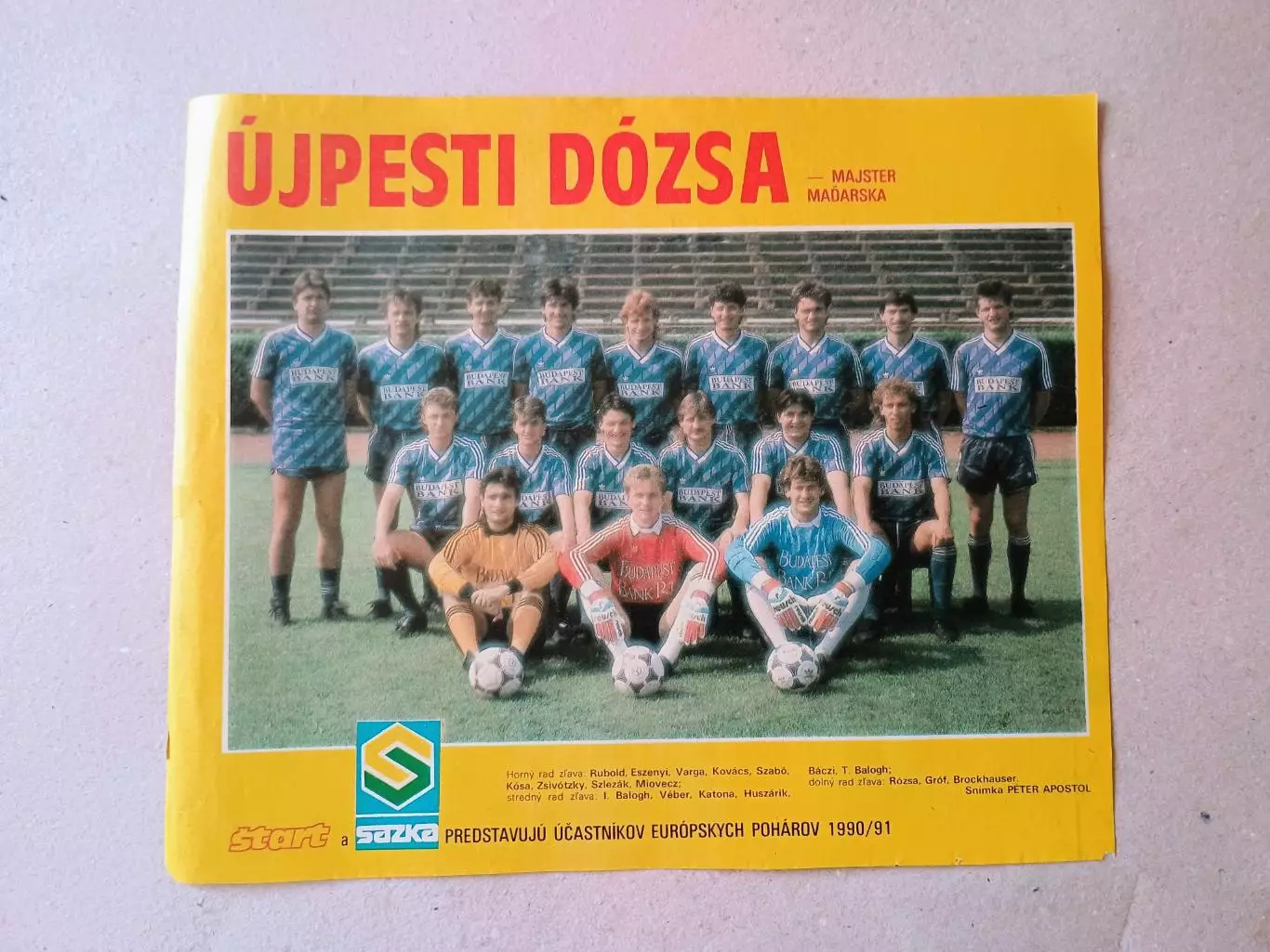 Плакат из журнала ,,Start- Dozsa Ujpesti