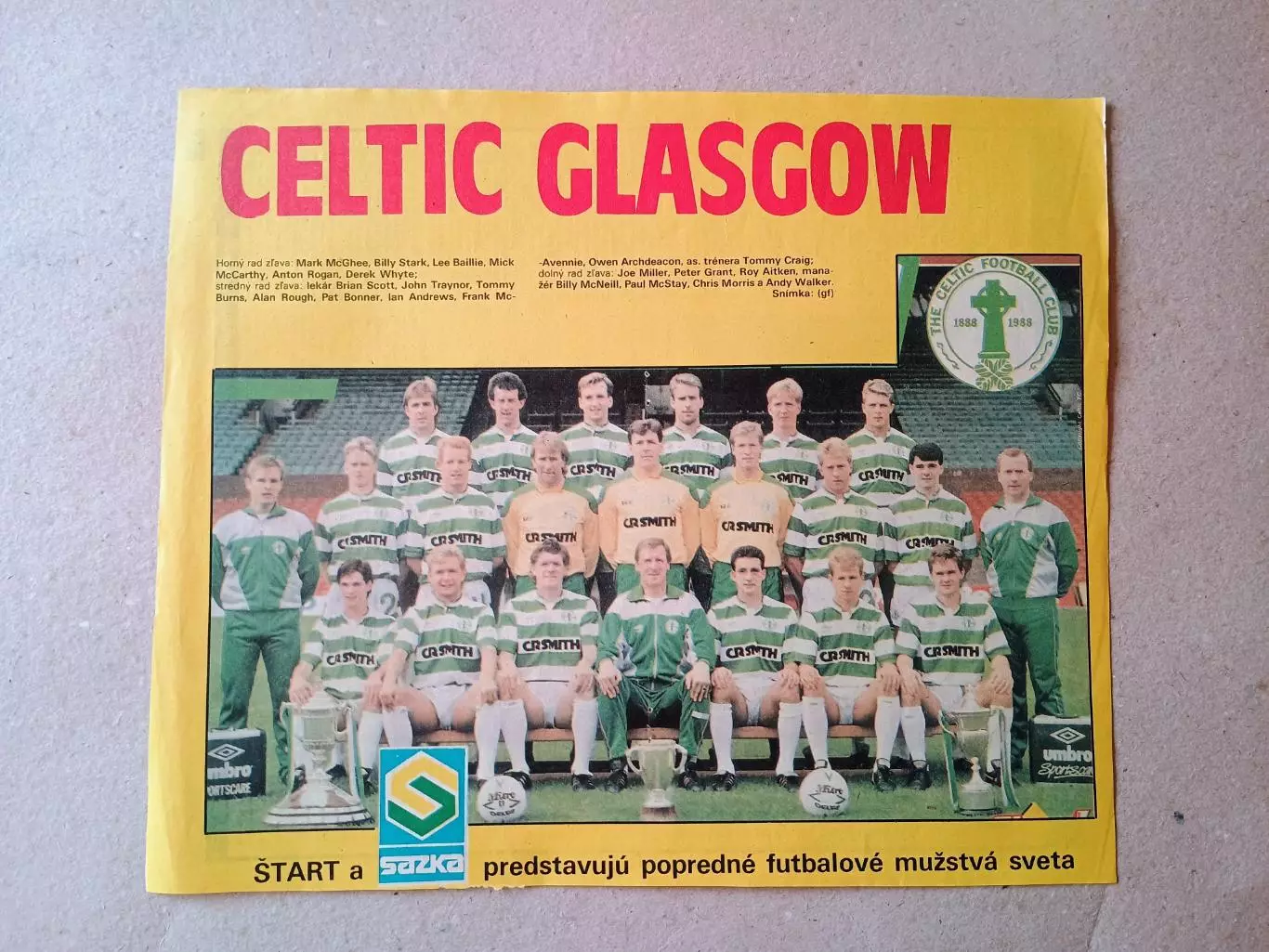 Плакат из журнала ,,Start- Celtic