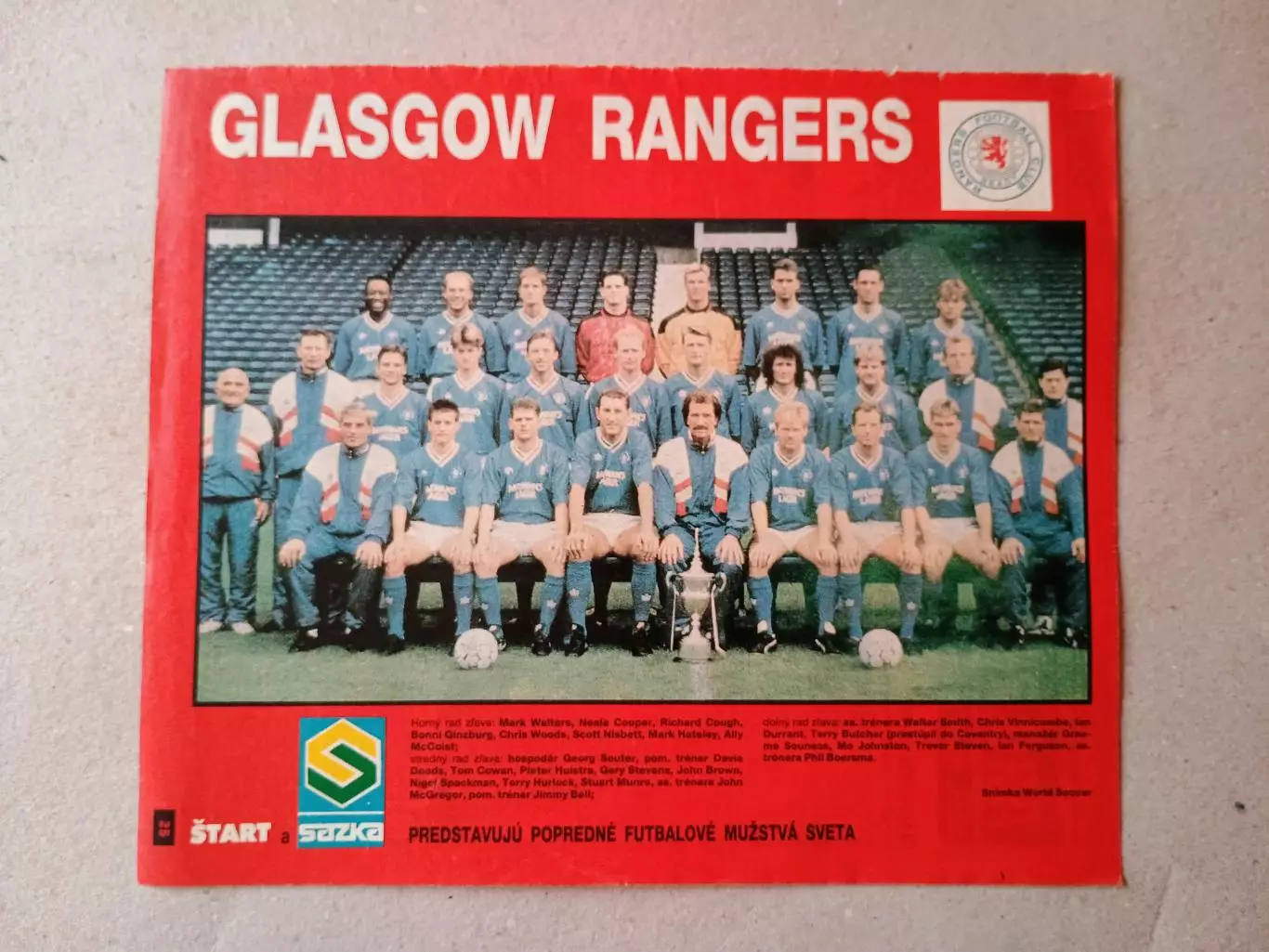 Плакат из журнала ,,Start- Rangers.