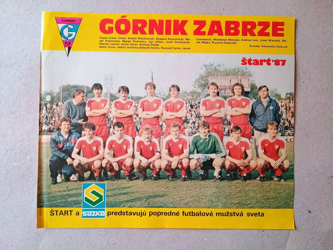 Плакат из журнала ,,Start- Gornik Zabrze