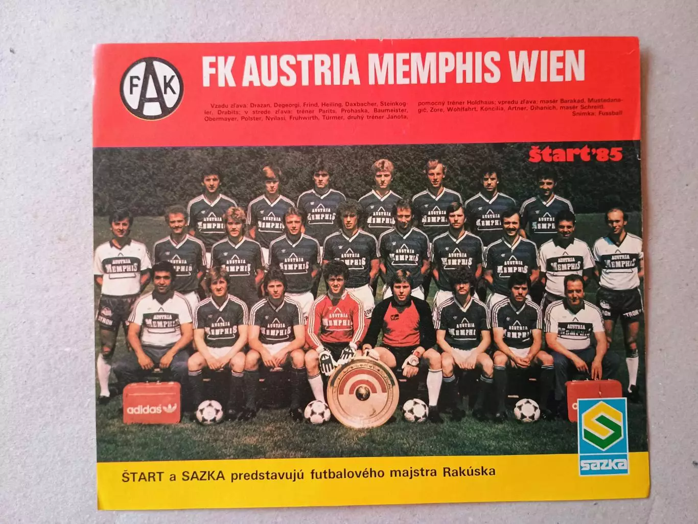 Плакат из журнала ,,Start- Austria Wien