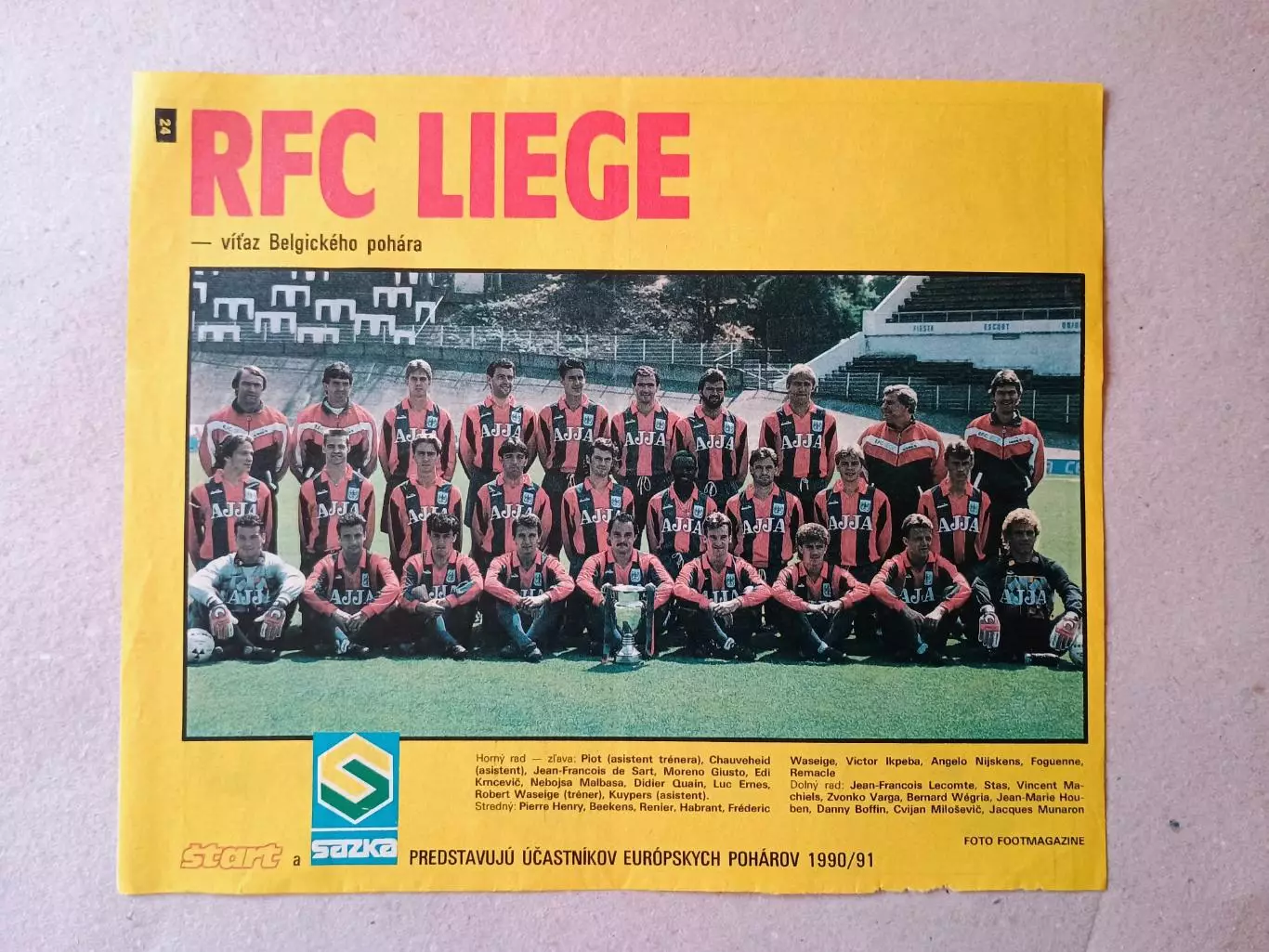 Плакат из журнала ,,Start- RFC Liege