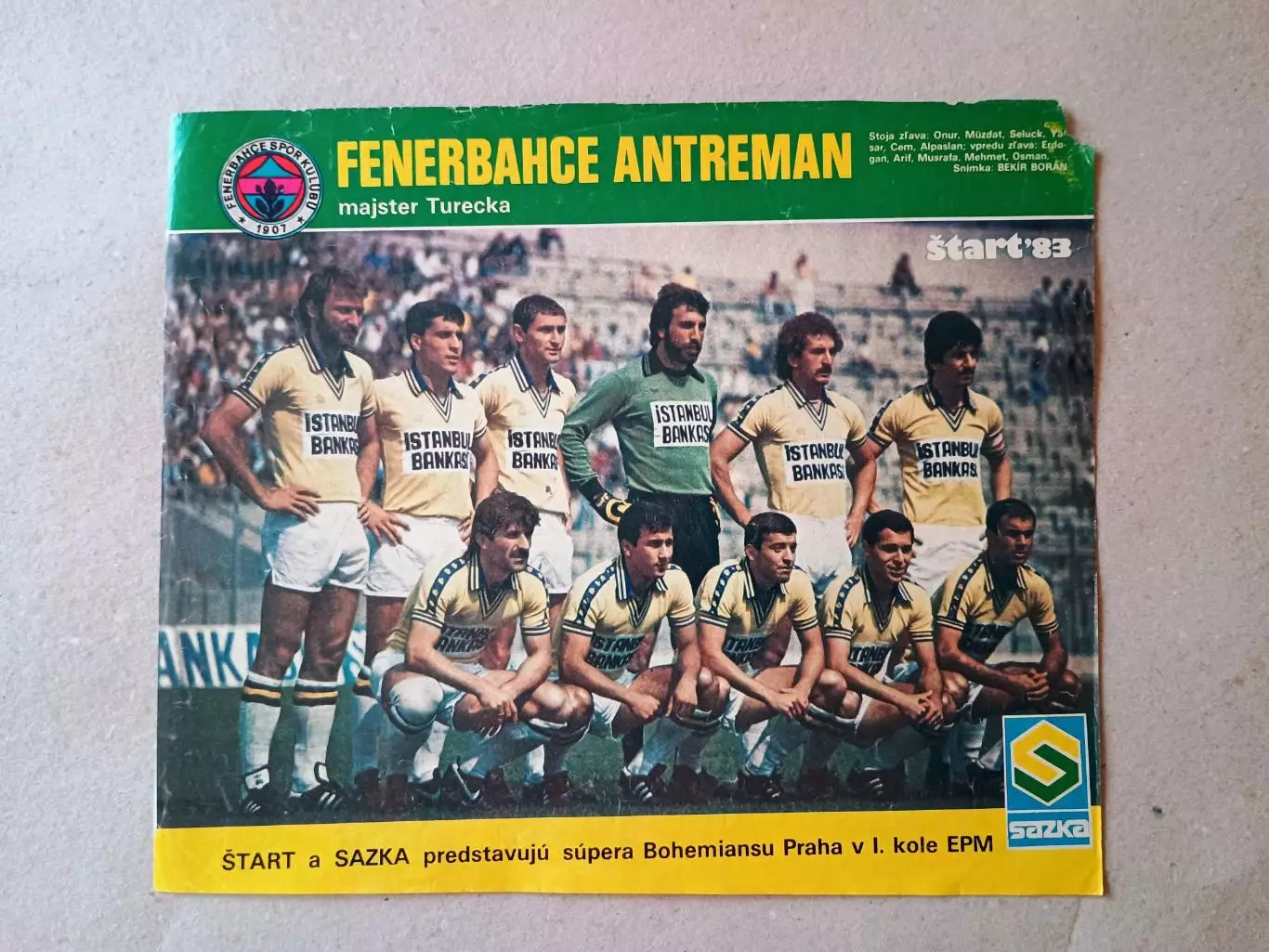 Плакат из журнала ,,Start- Fenerbahce