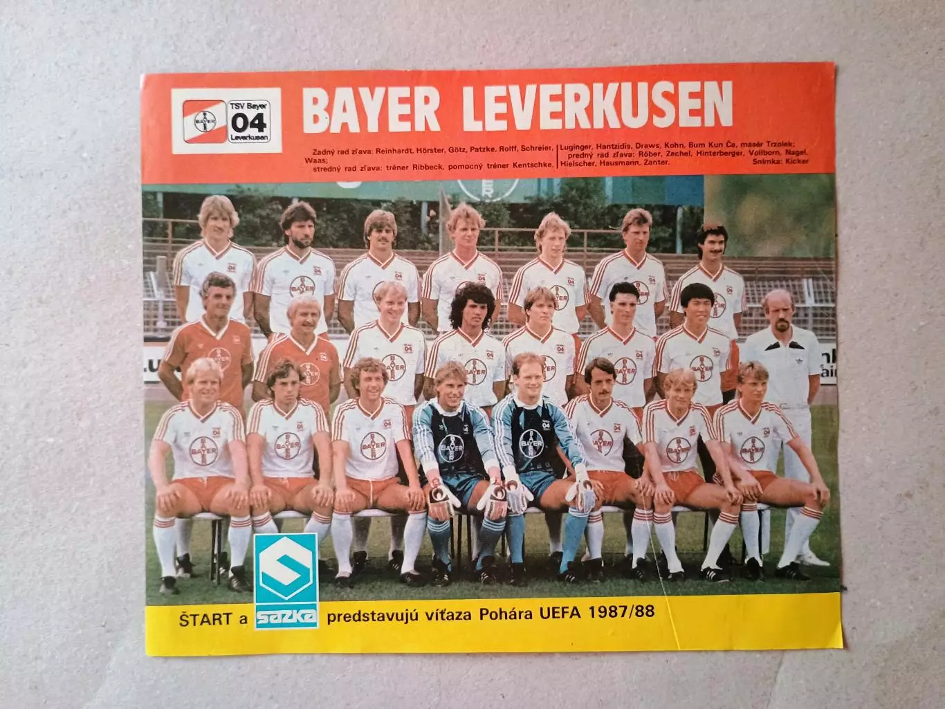 Плакат из журнала ,,Start- Leverkusen