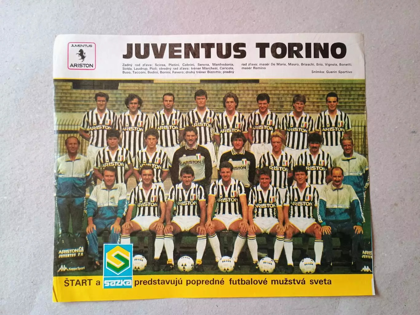 Плакат из журнала ,,Start- Juventus