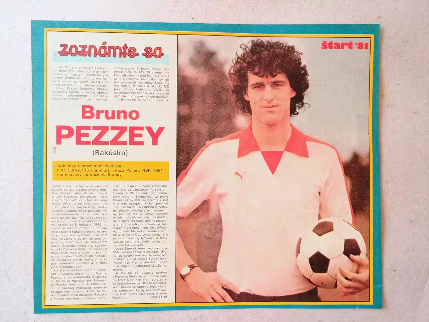 Плакат из журнала ,,Start- Pezzey