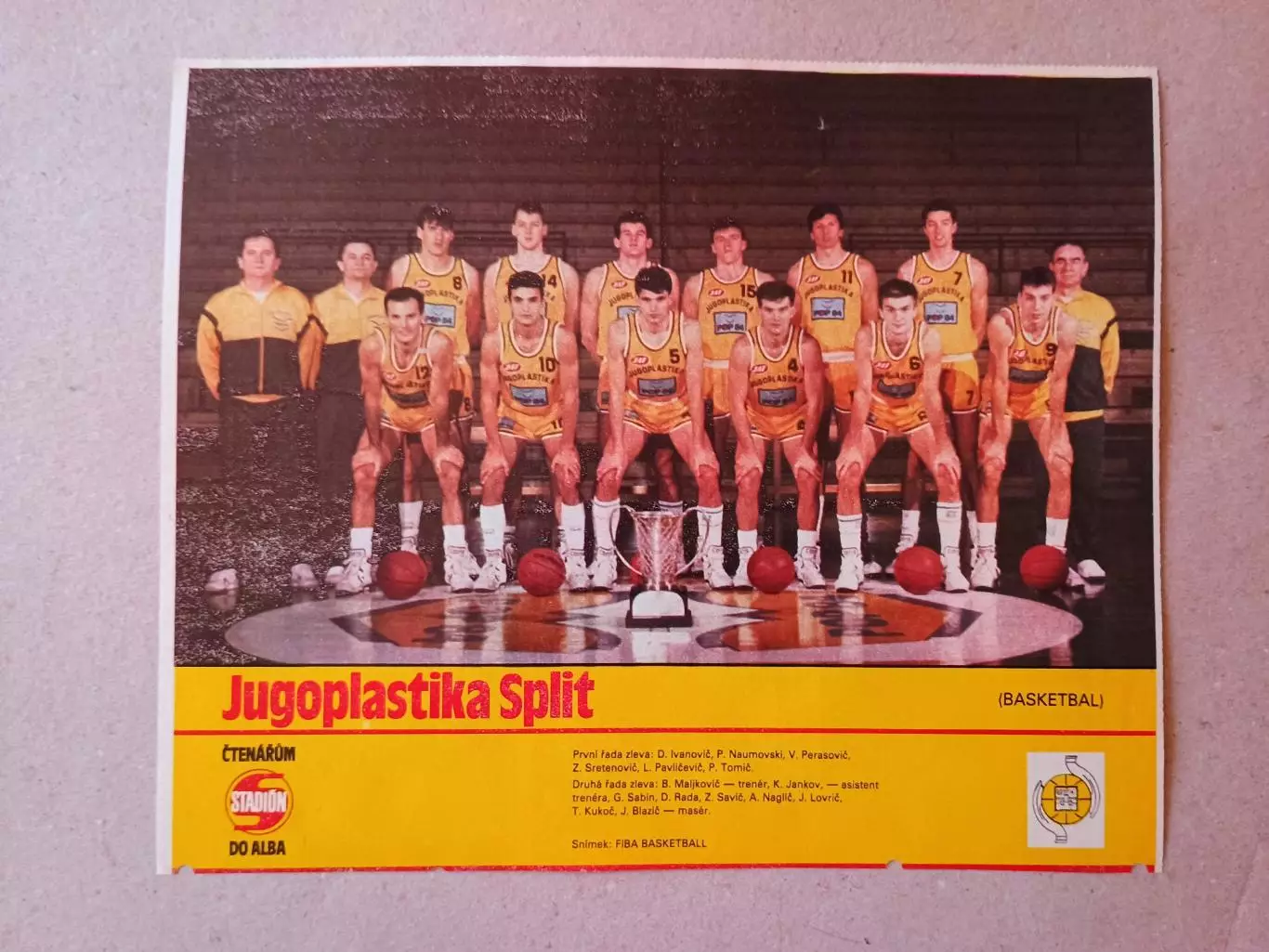 Плакат из журнала ,,Start- Jugoplastika Split 2