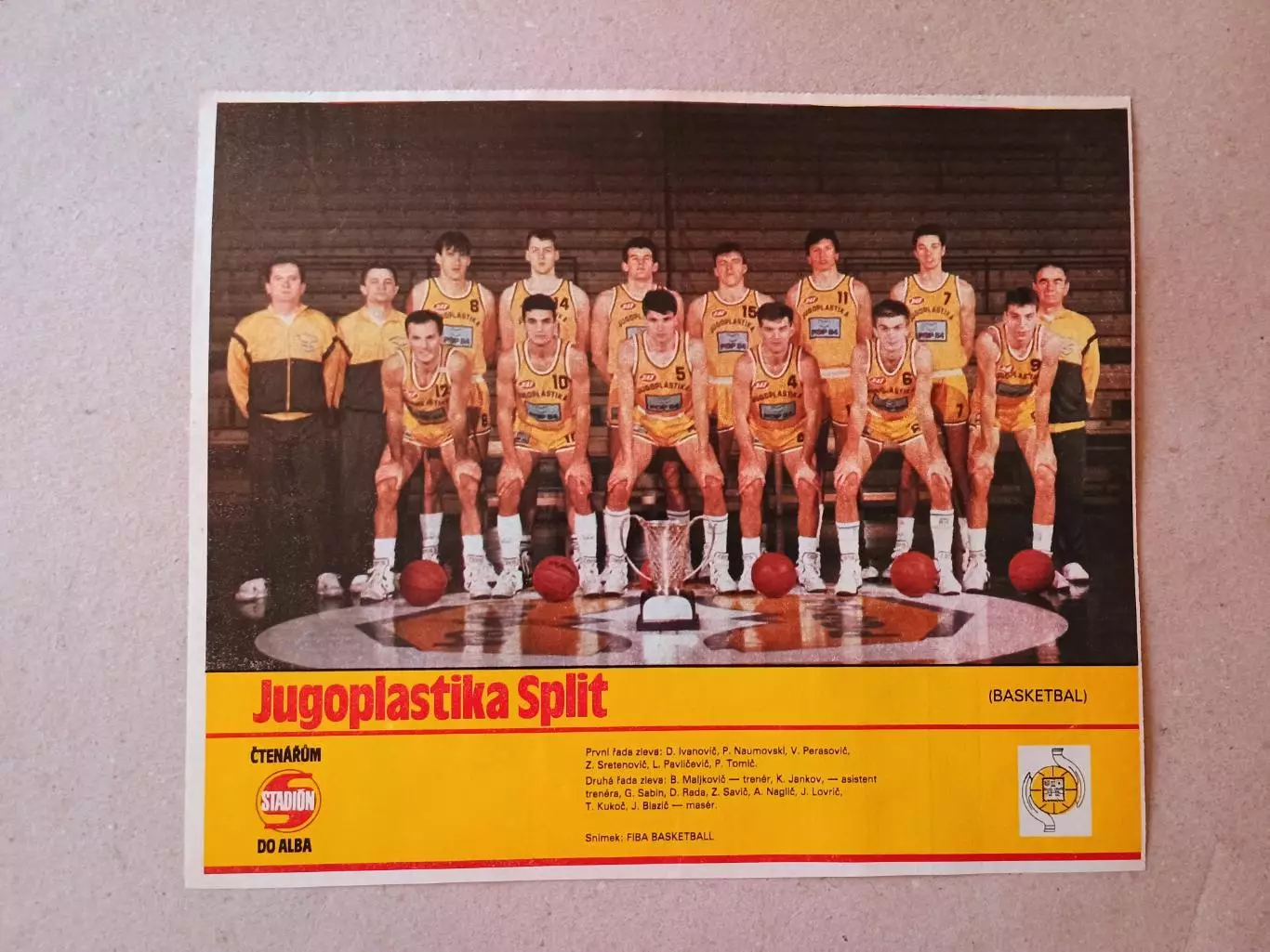 Плакат из журнала ,,Start- Jugoplastika Split 3