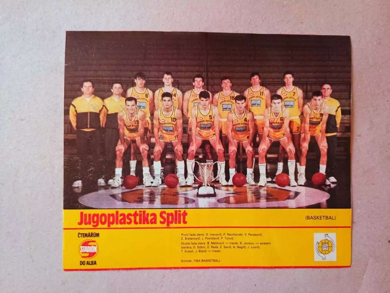 Плакат из журнала ,,Start- Jugoplastika Split 4