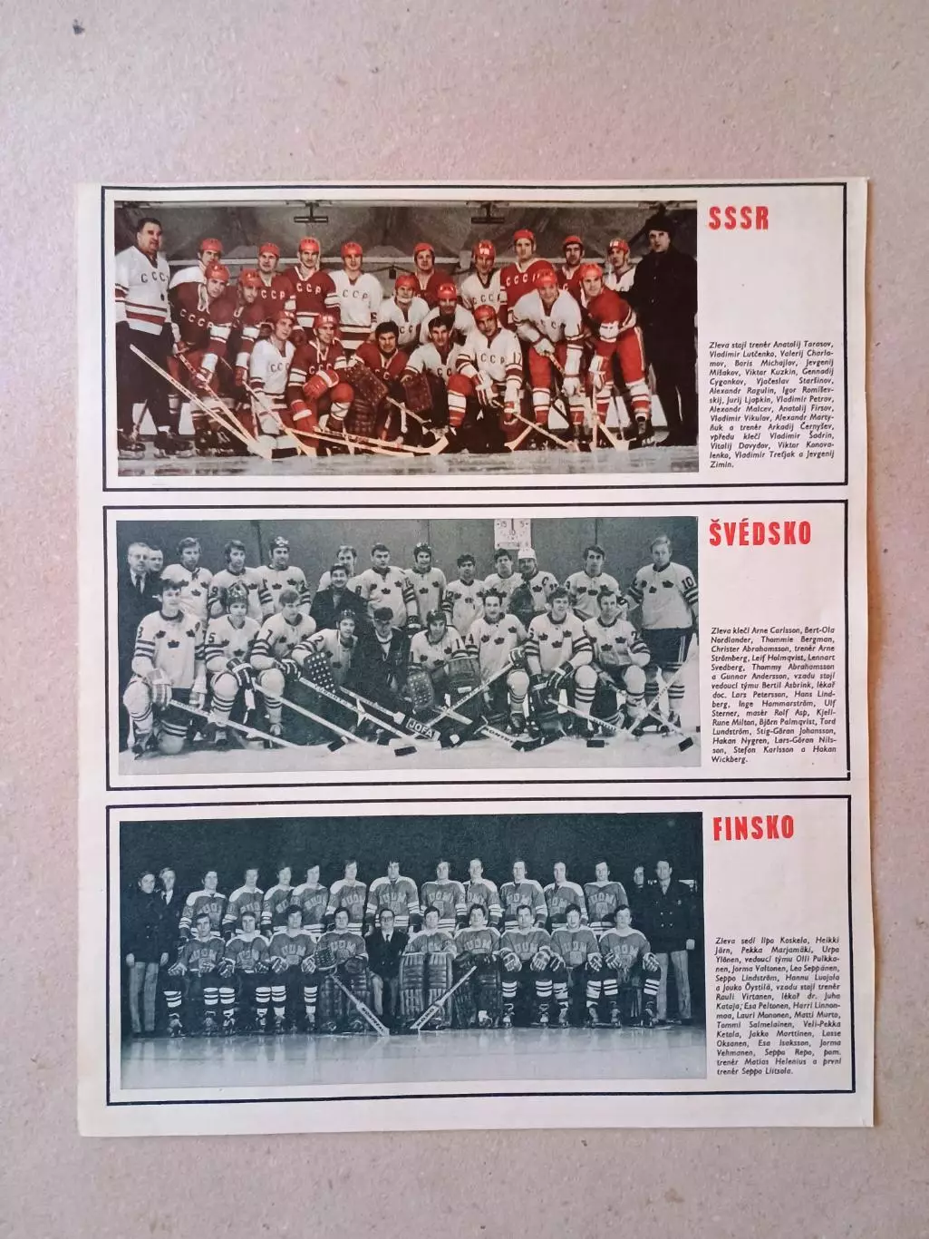 Плакат из журнала ,Stadion- CCCP, Svedsko,Finsko